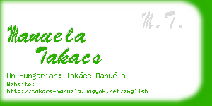 manuela takacs business card